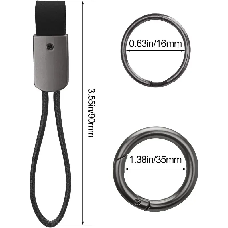 Car Keychain Light Luxury Style Key Ring Universal Key Holder Microfiber Keychain Cowhide Wax Rope Keychain for Most Car Keys