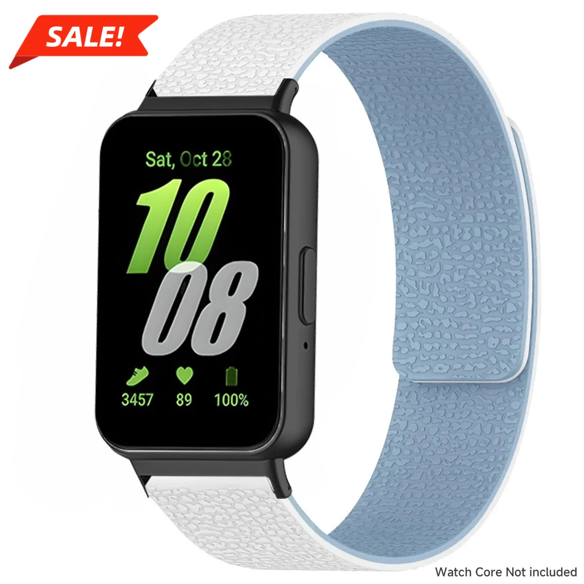 Premium Lychee Silicone Watch Strap Magnetic Closure Sport Bracelet Adjustable Wristband for Samsung Galaxy Watch Fit 3