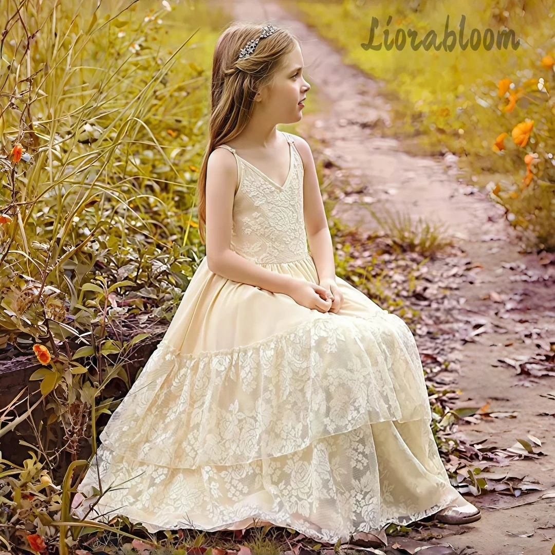 Abito da Cerimonia su Misura per Ragazze, Vestito da Sera con Spalline Sottili e Schiena Scoperta, Abito da Sposa/Festa per Donna