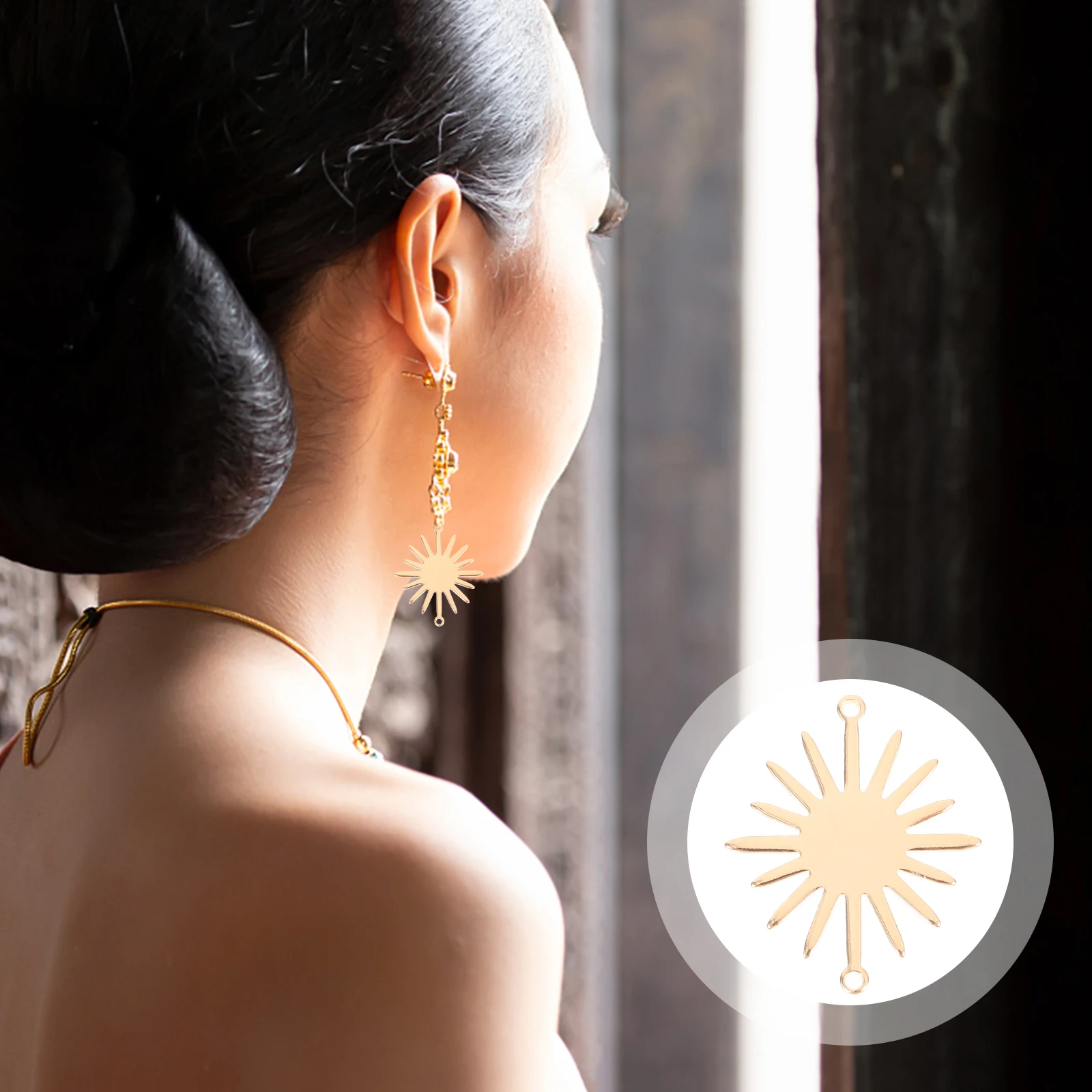 

10 Pcs Flower Copper Bracelet Diy Charm Necklace Christmas Cute Charms for Jewelry Making Child