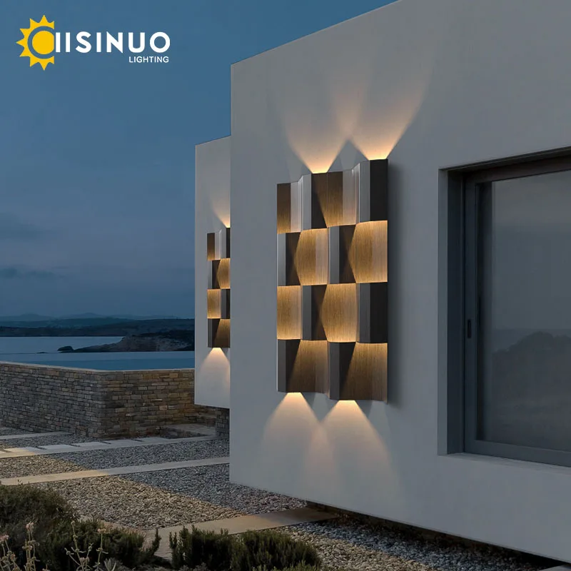 Luz de pared de acero inoxidable para jardín al aire libre, candelabros impermeables, montaje en pared antioxidante, accesorios de iluminación para porche delantero, garaje, Dec