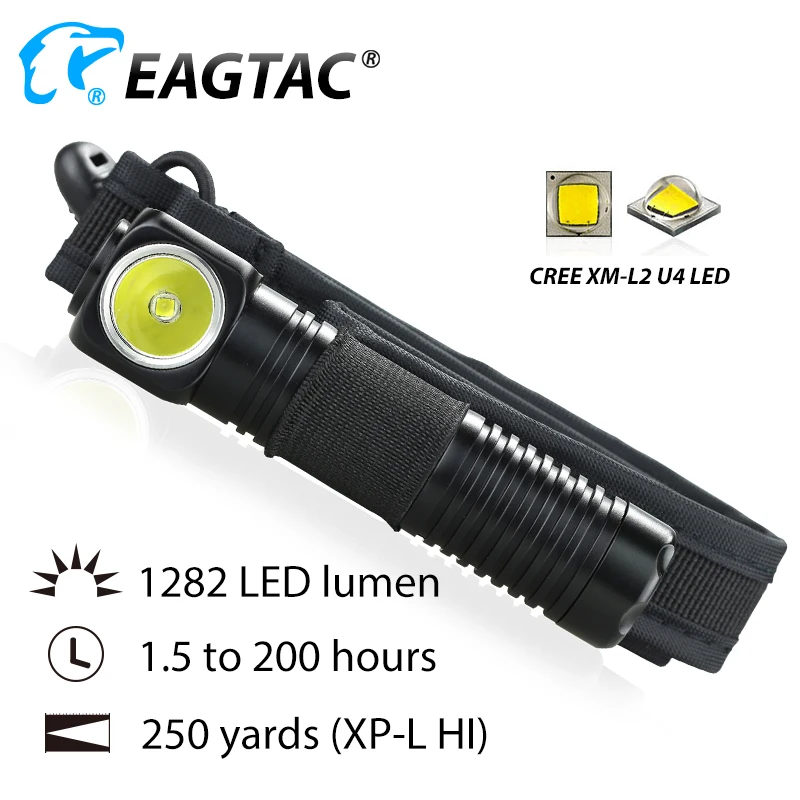 EAGTAC SPORTAC PH10LC2 XML2 1282lm Nichia Red Amber LED Headlamp 18650 CR23A Battery Long Throw Camping Hiking Hunting Torch