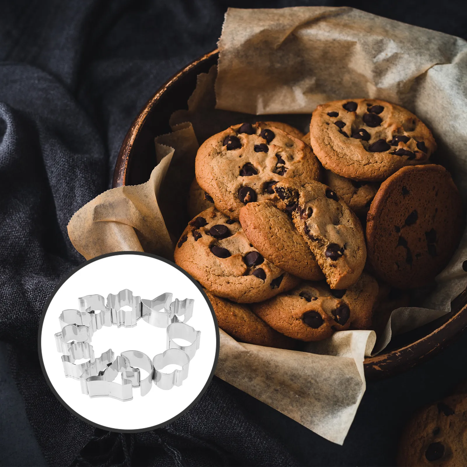 

12Pcs Halloween Cookie Cutters Set Stainless Steel Mini Metal Dough Cutters for Baking DIY Holiday Party Cookies Pumpkin Shapes