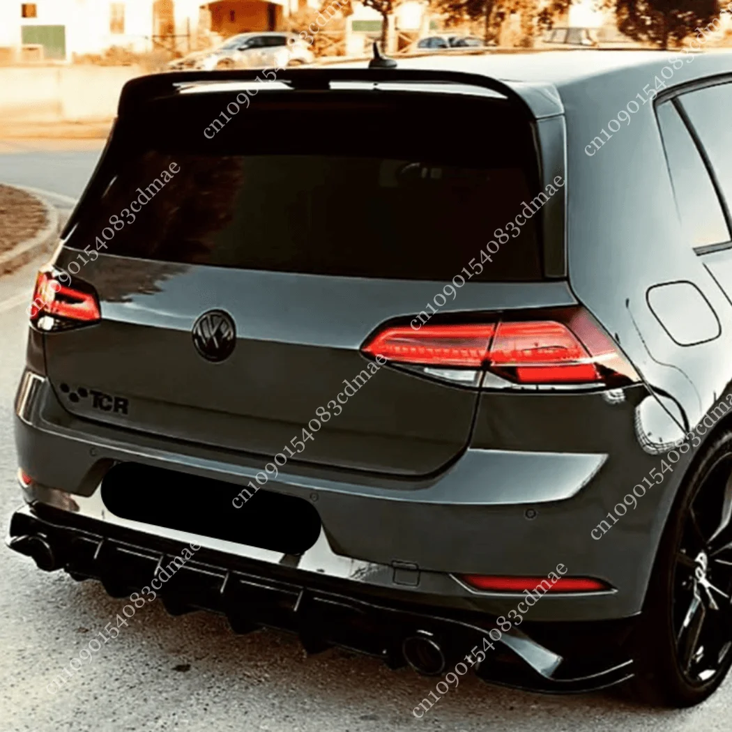 

Глянцевый черный задний спойлер на крышу в стиле CS, крыло бокового окна для Volkswagen Golf 7 MK7 7.5 2014-2019, сплиттер, тюнинговые комплекты кузова