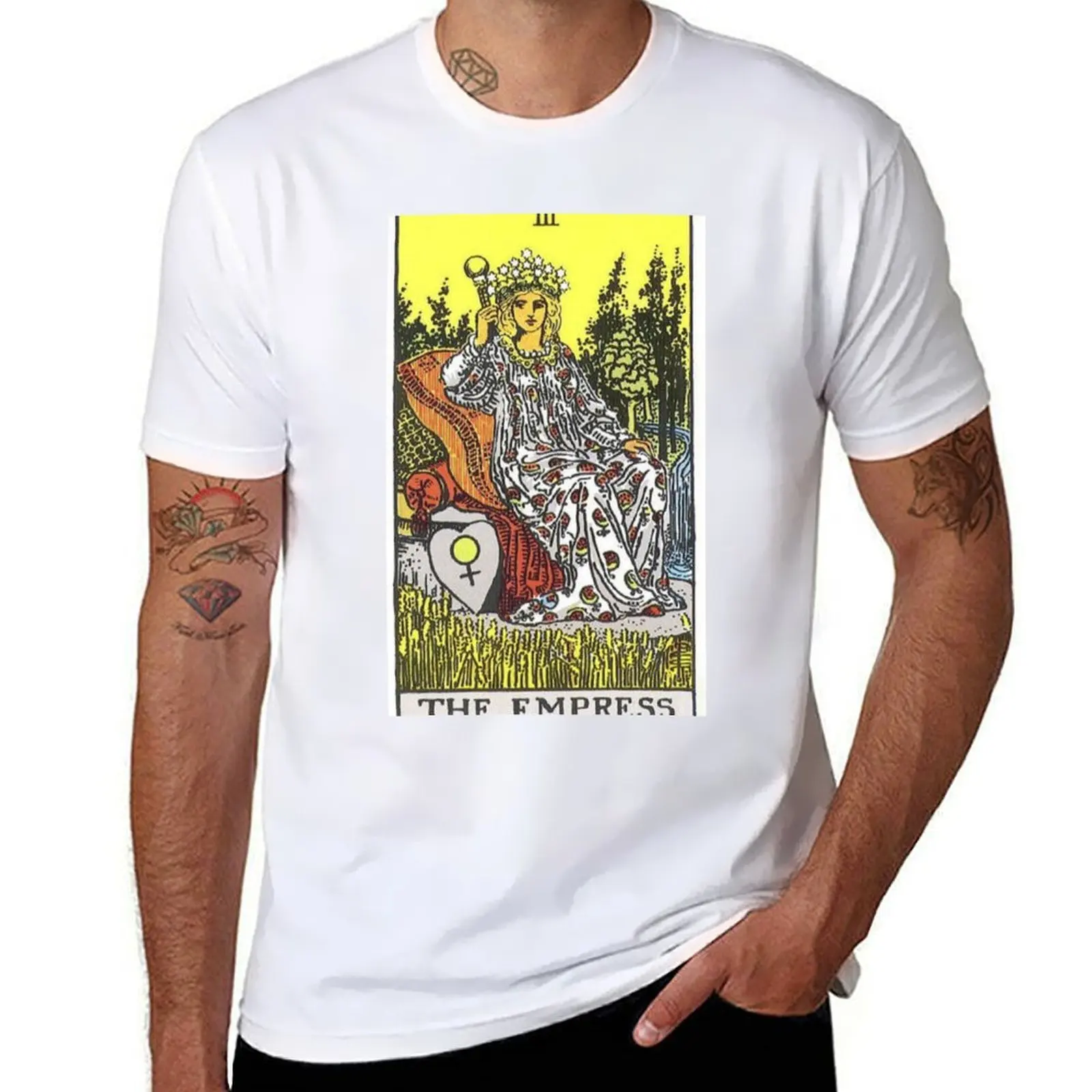 

The Empress Tarot T-Shirt t shirt man luxury t shirt for man 100 percent cotton T-Shirt