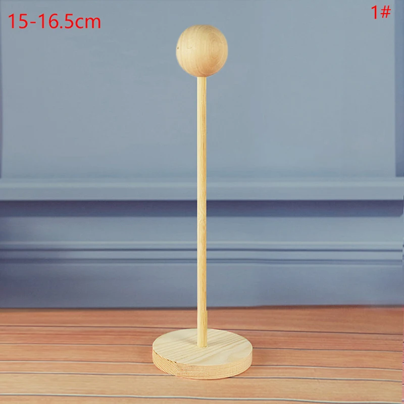 BJD Doll Wig Wood Stand For 1/3 1/4 1/6 1/8 BJD Doll Wigs OB11 Doll Hair Display Holder Wood Stand Rack Doll Figure Accessories