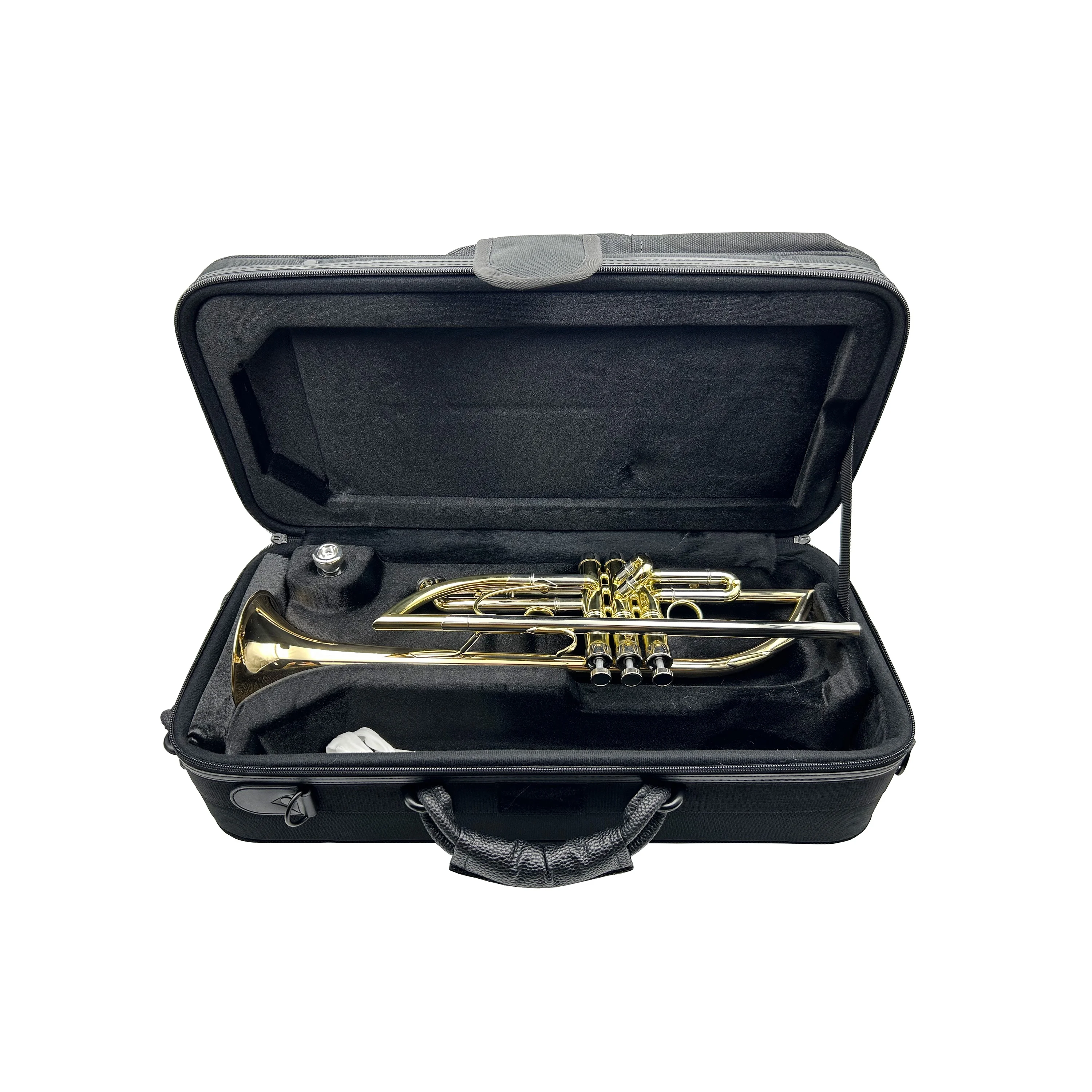 Professional BB Tone Trumpet JYTR409XGC OEM Imitation Gold Copper Brass Body Gold Lacquer Surface Stainless Steel Pistons
