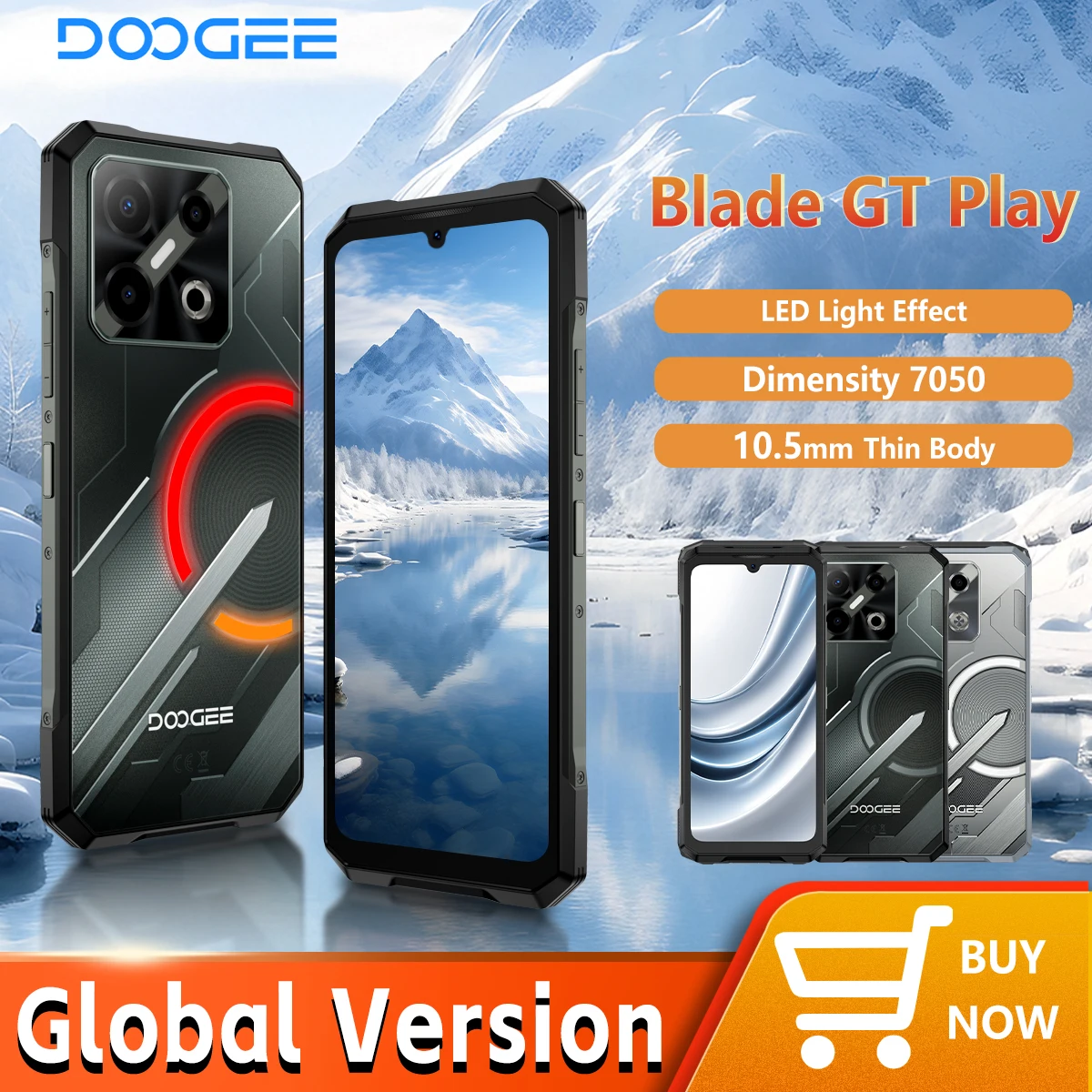 DOOGEE Blade GT Play 5G Rugged Phone 20GB+256GB 6.72” FHD+ 120Hz Dimensity 7025 LED Light Effect 50MP AI Camera