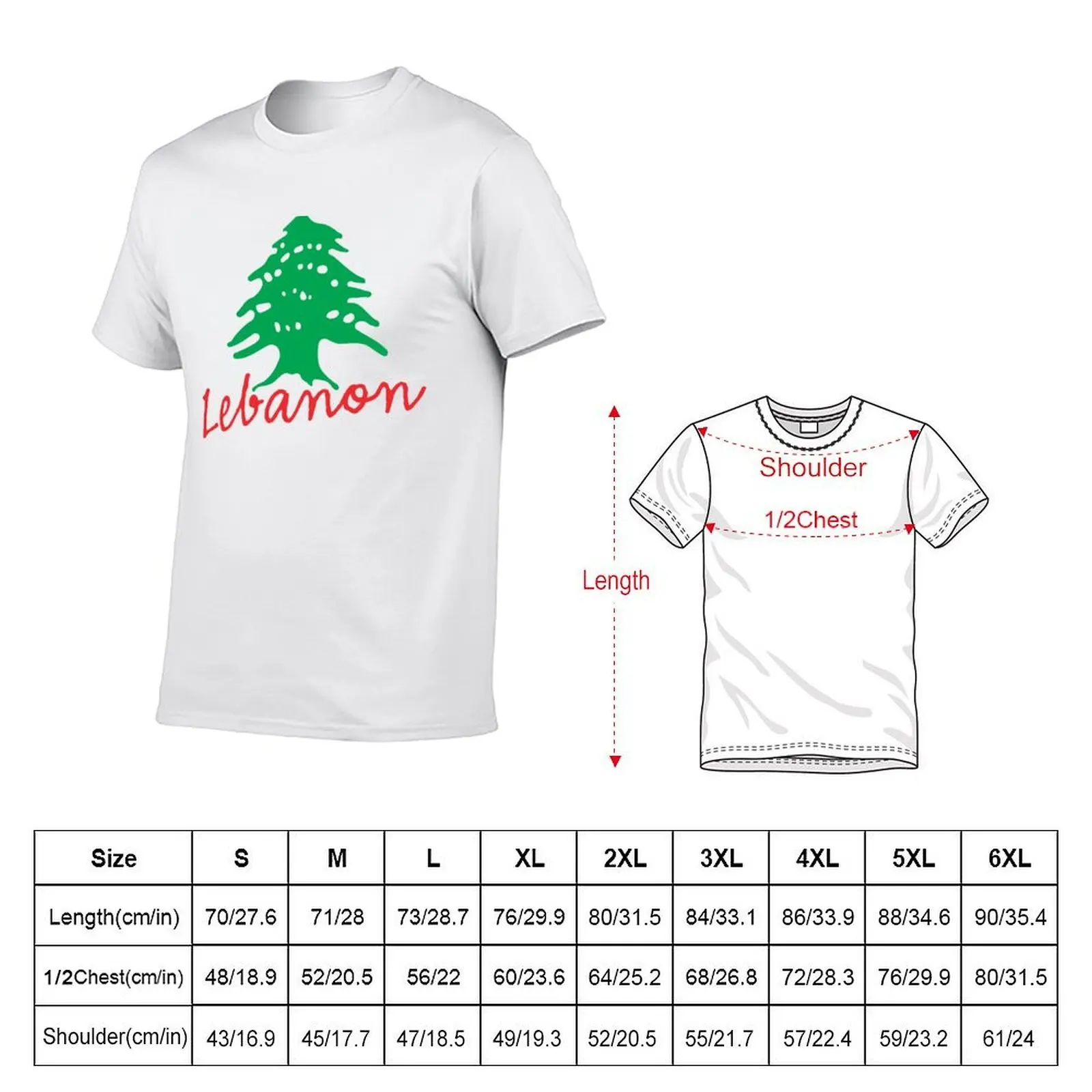 Lebanon Name with Lebanese Flag Cedar Tree Design T-Shirt man t shirts high quality luxury brand anime t shirts oversize T-Shirt