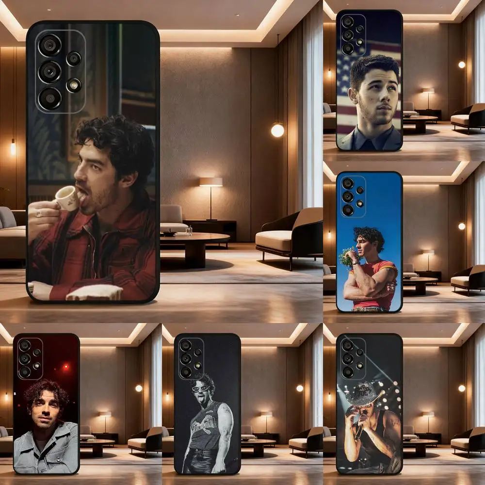 

Singer J-Joe J-Jonas For Samsung Galaxy A53,31,52,72,41,Note,J7,8,9,5G,22,73,32,71, Soft Black Silicone Case