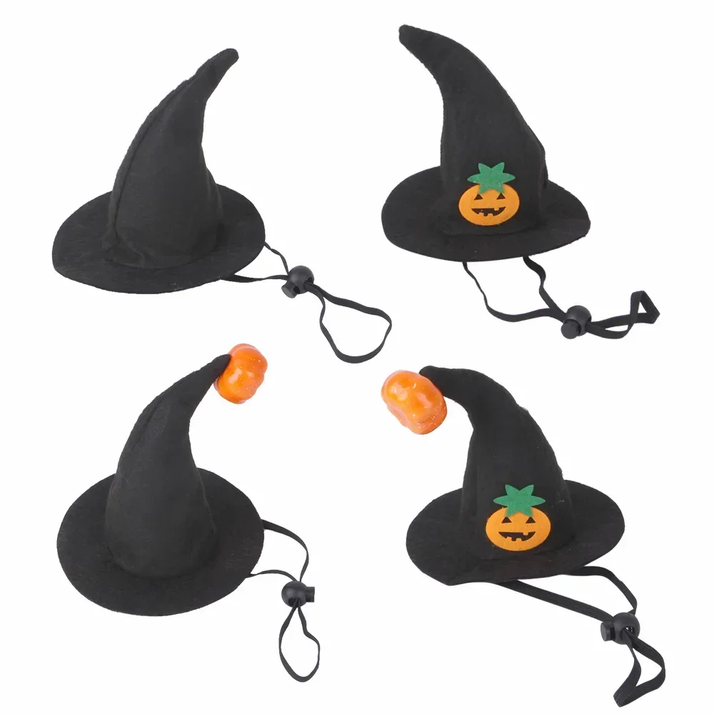 Halloween Pet Dog Cat Witch Hat Cosplay Prop Pumpkin Bat Hat Fancy Dress Costume Photo Props Headwear Halloween Party Cat Hat