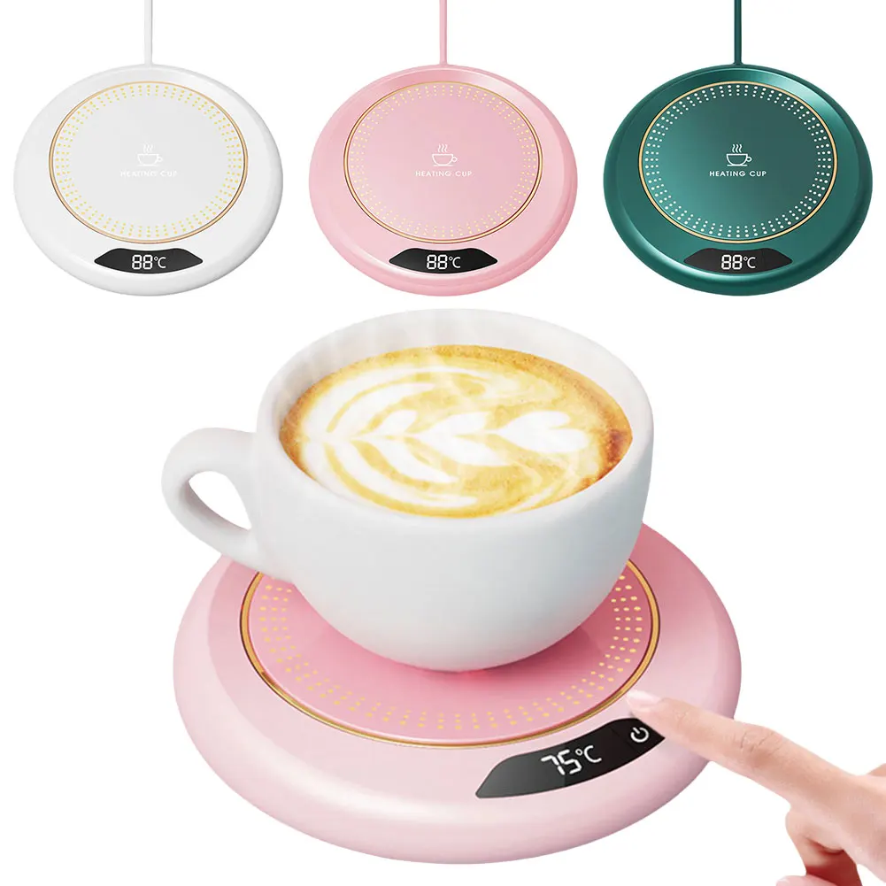 

USB Coffee Mug Warmer Smart Cup Warmer with 3 Temperature Settings Electric Beverage Warmer for Coffee Milk Tea Beverage