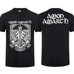 2024 Fashion Men T Shirt Double-sided Amon Viking Horses Black By Amarth Oversized T-shirt Graphic Youth Cloth Streetwear S-3XL