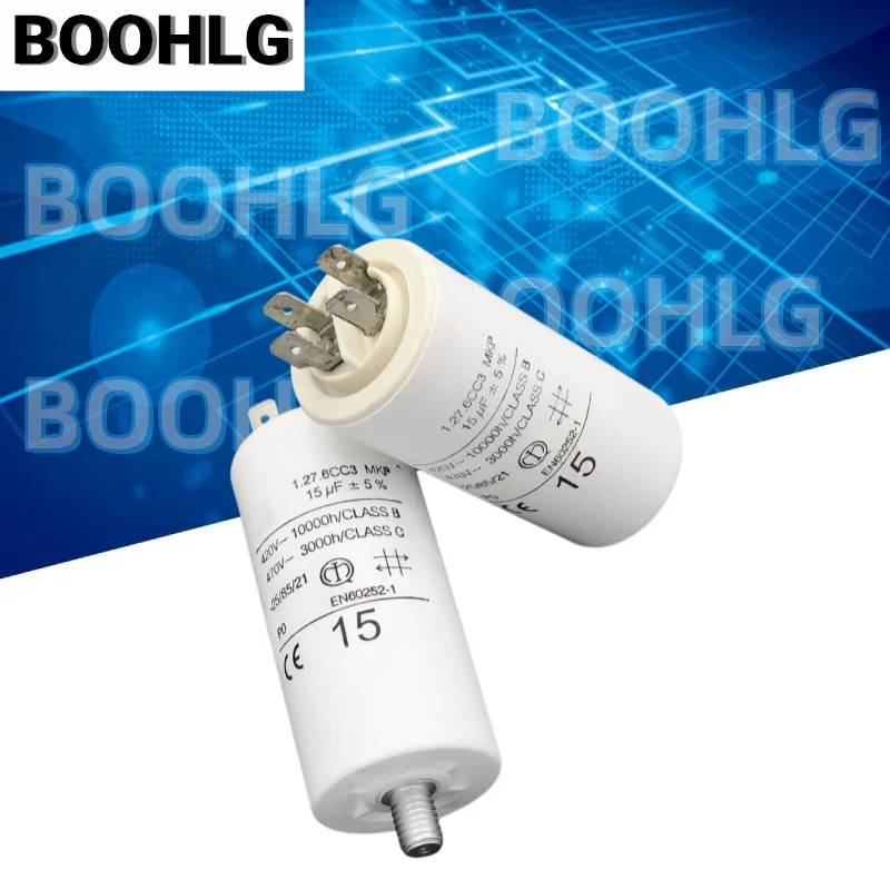 1PCS 15uF Motor Start Capacitor 1.27.6CC3 Replace 1.27.6CC2 420V CBB60 MKP Capacitor