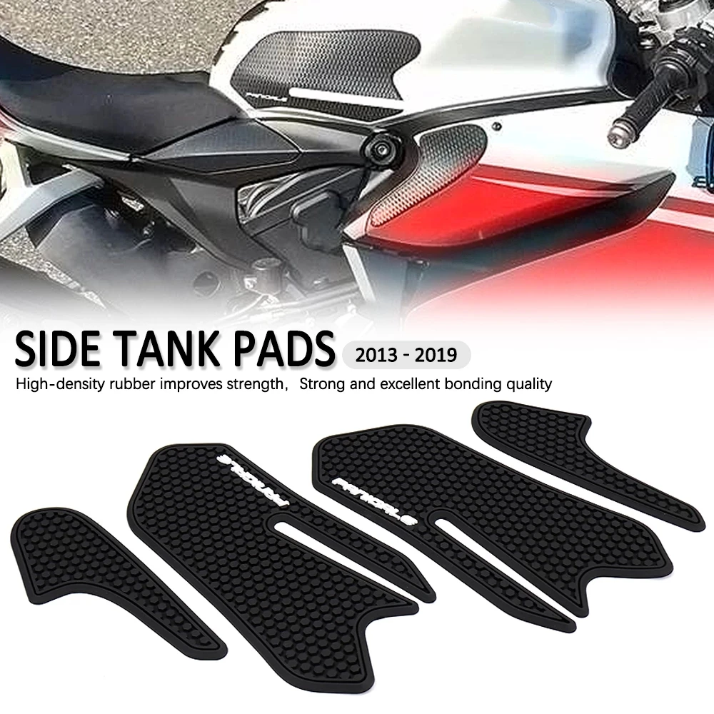 

New Motorcycle Tank Traction Pad Side Gas Knee Grip Protector Anti slip sticker 3M Black For DUCATI PANIGALE 899 959 1199 1299