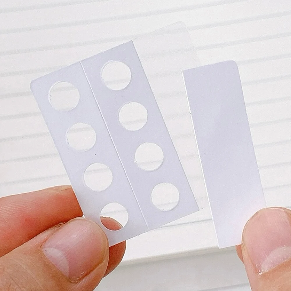 10/1pcs Pvc Binder Stickers With Adhesive Hole Label Round Sticker Notebook Paper Hole Sticker LooseLeaf Journal Planner Sticker