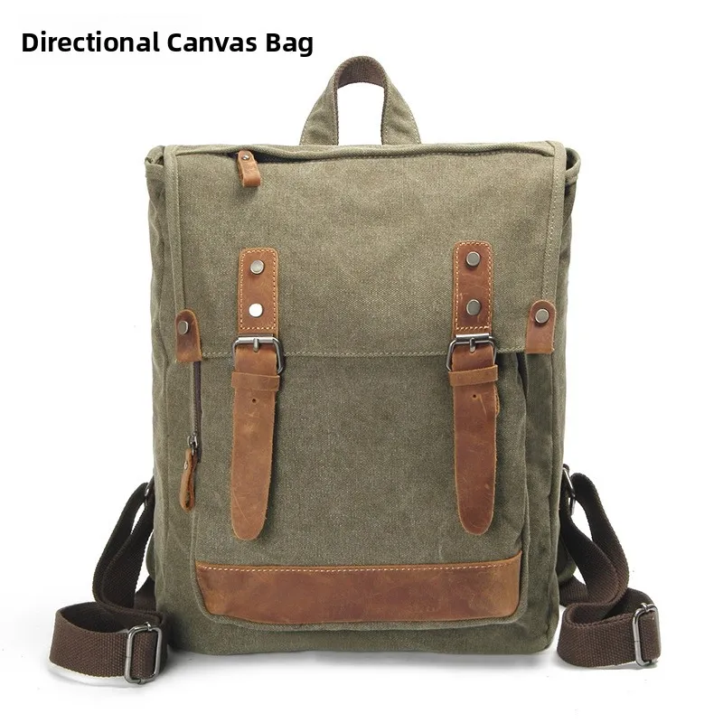 Retro Casual Canvas Bapa Cool Personalized Men's Outdoor Sport Bag Waterproof Double oulder Pa