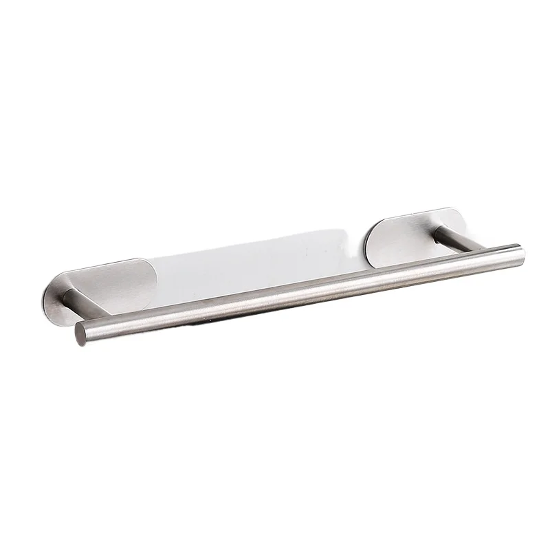 

Stainless steel towel bar non-punching bath towel rack bathroom rack toilet towel hanging rod bathroom pendant