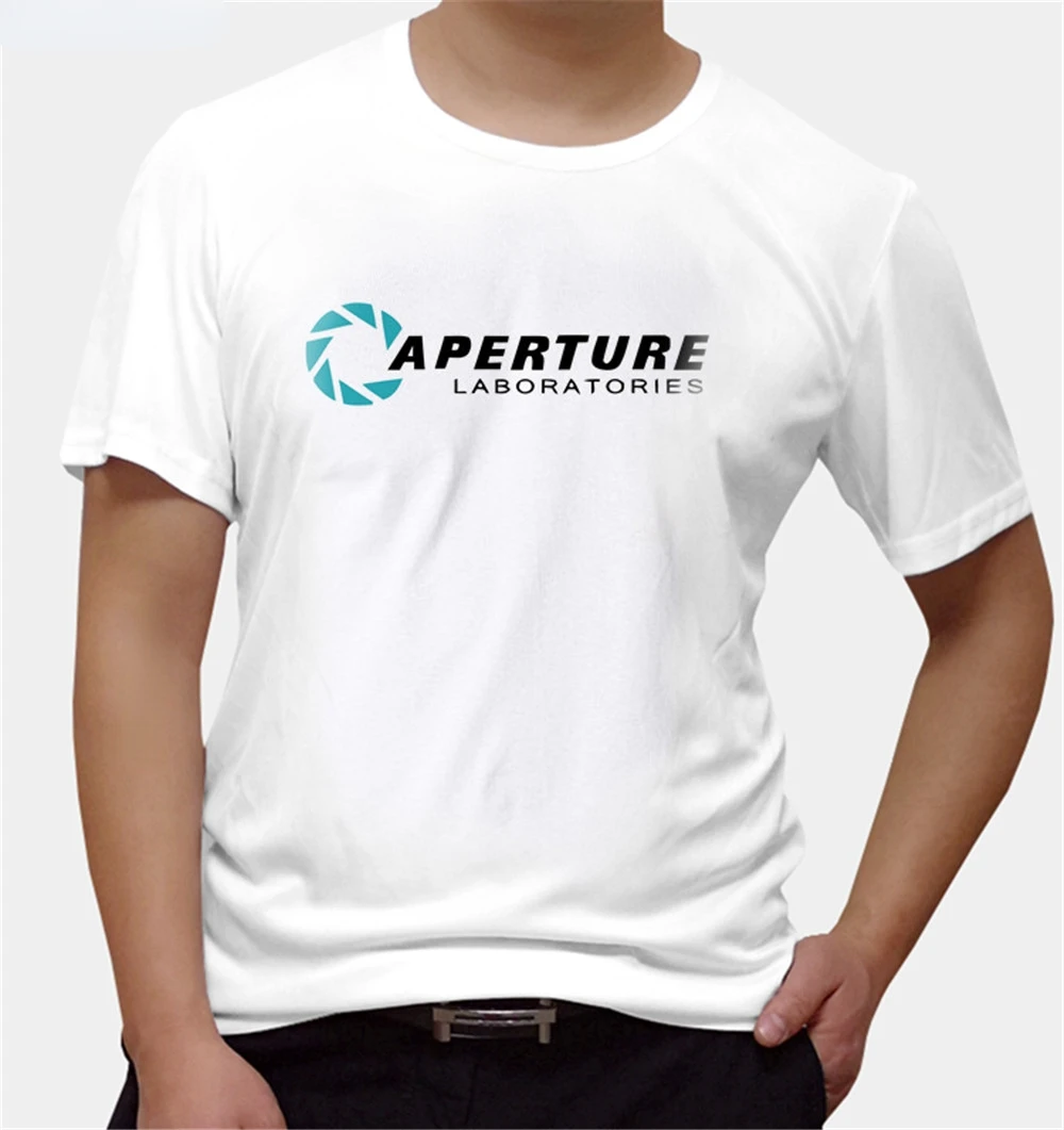 Hot Sale Fashion Portal 2 Aperture Laboratories Logo Men\'s T-shirt Video Game Fan Clothing Breathable Tops Pattern Creative Cool