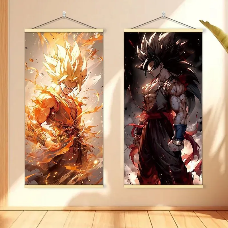 Cuadro decorativo de Dragon Ball, impresión de dibujos animados sin marco, Goku en su forma de Ultra Instinto SSJ 3, póster para decorar la habitación, regalo para las fiestas.