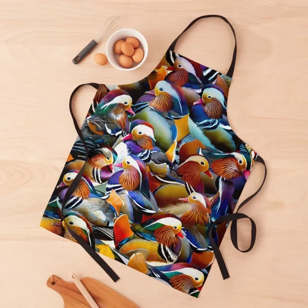 

Mandarin Ducks Apron Waterproof with personal logo For Home Accessories Men kitchen Apron