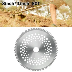 8inch Carbide Tips Circular Saw Blade 80T Brush Cutter Trimmer Eater Blade Wood Cutting Disc Mower Saw Blade Woodworking Tools