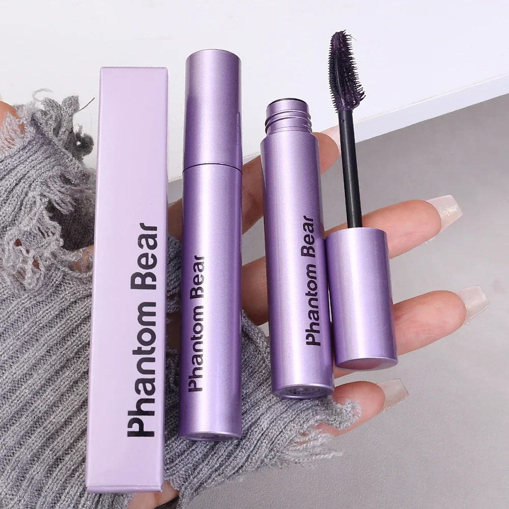 Mascara in fibra di seta 5D duraturo naturale impermeabile ad asciugatura rapida non fiorito nero marrone viola mascara bellezza degli occhi trucco cosmetico