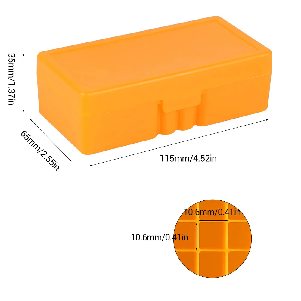 Caixa de armazenamento de munição tática, pistola, rifle, cartucho, espingarda, bala, Shell Holder, Case para Airsoft Hunting, 9mm. 233, 50 Rodadas