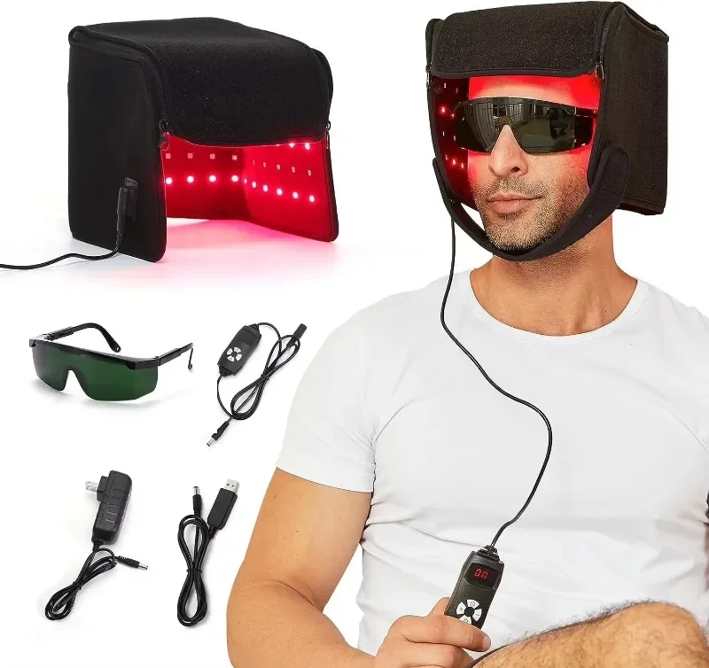 155LED Red Light Therapy Hat- 660nm&850nm Near Infrared Light Therapy Cap for Head  Infrared Light Therapy for Hair