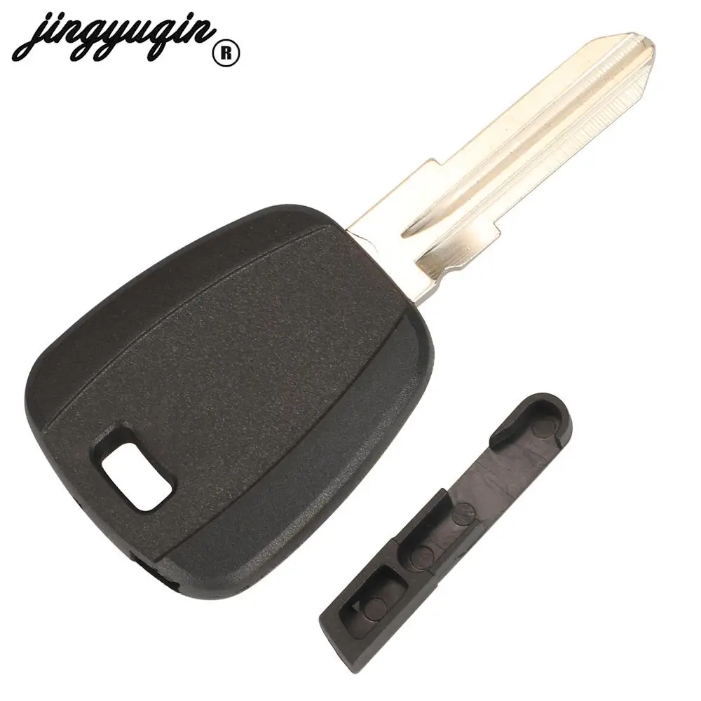 jingyuqin For Fiat Car Key Shell Case Black Blank Transponder 500 Ducato fob SIP22 /GT10 /GT15R Blade Replacement