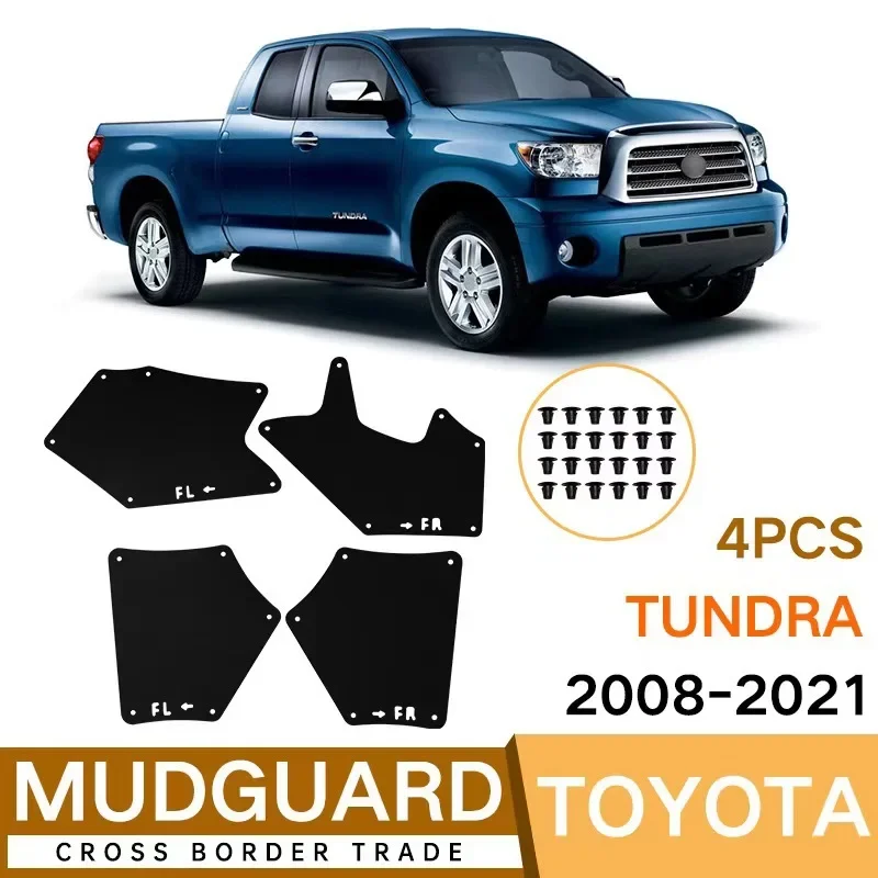 

For 2008-2021 Toyota Tundra fender liner mudguard leather Fender Mudflaps Front Rear Flares Splash Guards Cover Car Accessorie