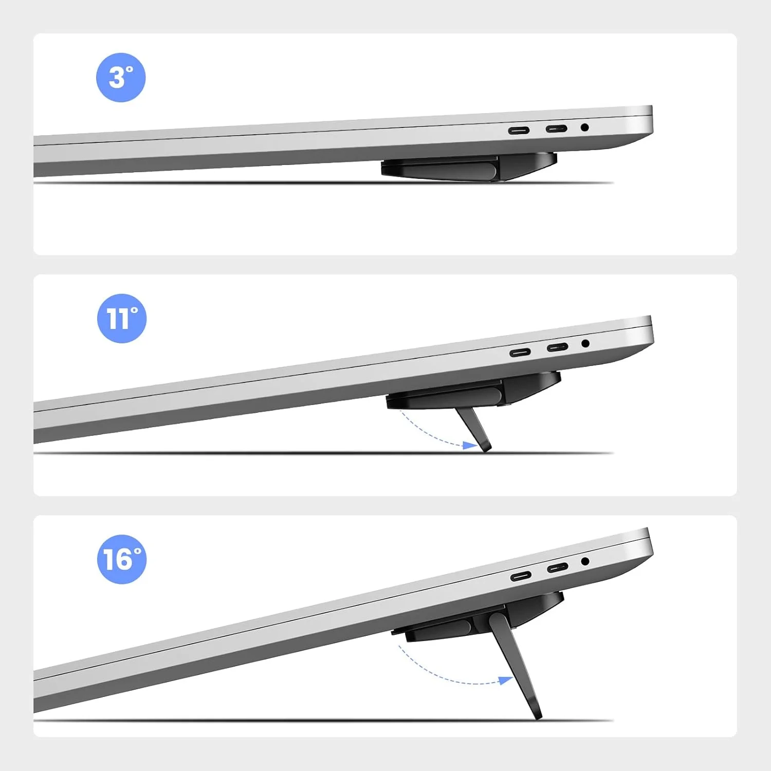 Laptop Feet, Computer Keyboard Stand for Desk, Flip Keyboard Riser with  Adjustable Angles, Portable Laptop Stand for MacBook, ,