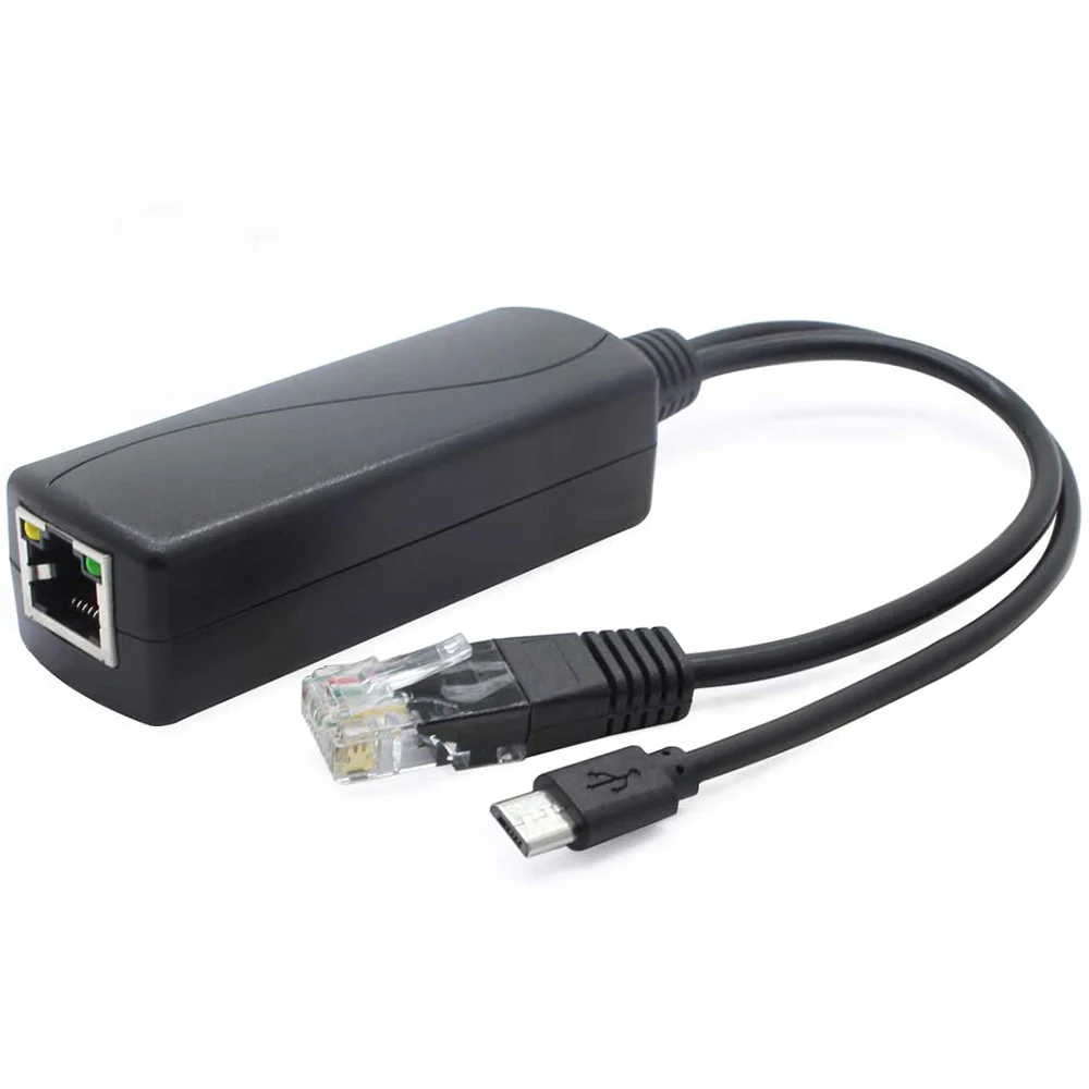 4-Pack 5V PoE Splitter, 48V to 5V 2.4A Adapter with Micro-USB Plug, for IP Camera,Tablets,for Raspberry Pi and More Rich