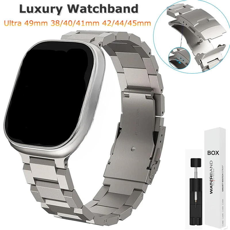 

Bracelet for Apple Watch Ultra Band 49mm 44mm 45mm 42mm 40mm,Stainless Steel Strap Wristband for iWatch Ultra SE 8 7 6 5 4 3 2 1