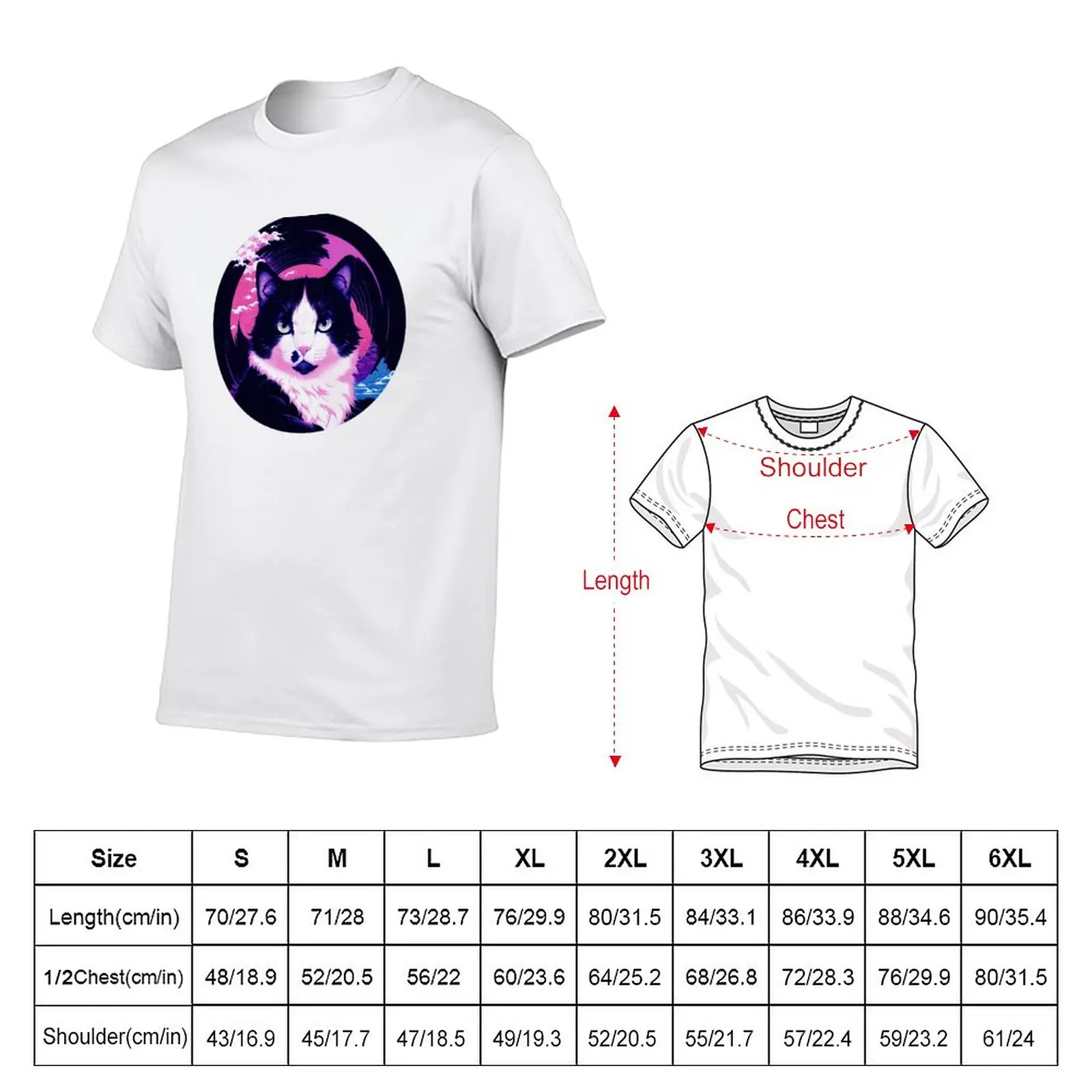 New kaijucat6 T-Shirt vintage t shirt korean fashion Aesthetic clothing t shirts for men graphic