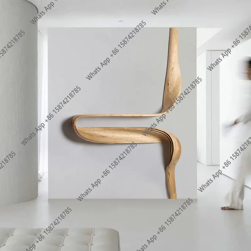 Wabi Stillwind Solid Wood Sculpture Ornament Model Room Sales Office Hotel Lobby Entrance Decoration Soft Decoration Artwork