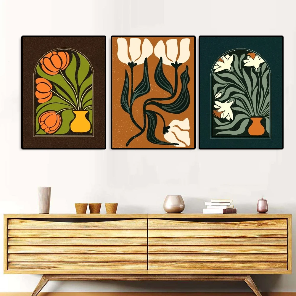 

Абстрактные красочные цветочные картины на холсте, классические растительные и современные пейзажные принты и постеры для декора стен гостиной, без рамы