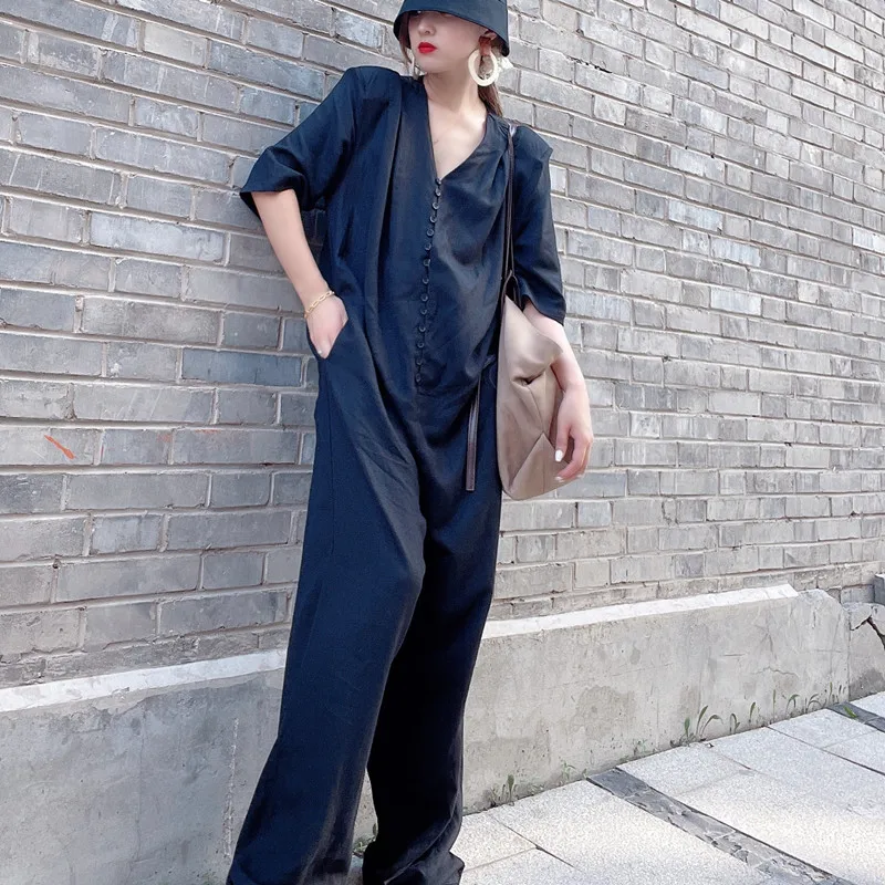 

Ele Cotton Linen Jumpsuit Floor-Length Thin Long Women's Summer 2025 New Korean Sle ular Online Exclusive S