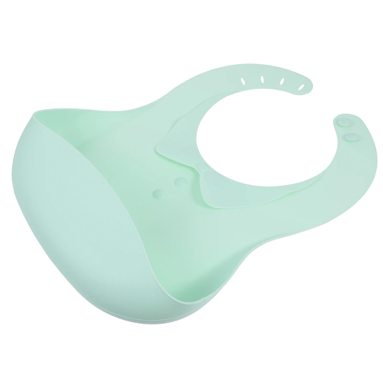 

Silicone Baby Bib Waterproof 4 Level Adjustable Soft Food Catcher for Toddler Kids Feeding Dust Free Easy Clean