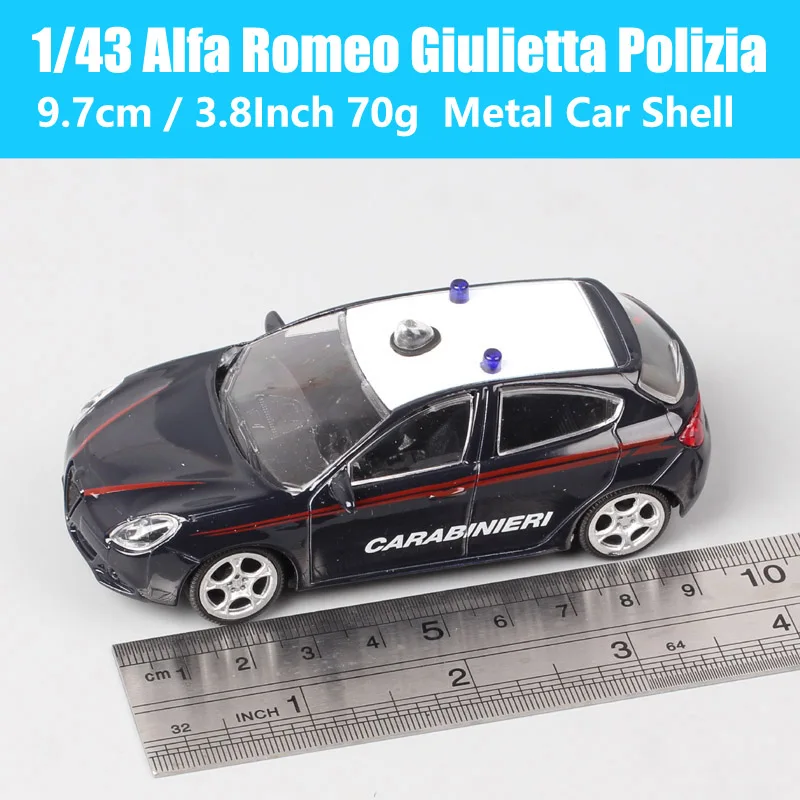 No Box  Mondo 1/43 Scale Audi A4 Fiat Nuova 500 Punto Alfa Rome Giulietta Huracan Carabinieri Police Fire Diecast Model Car Toy