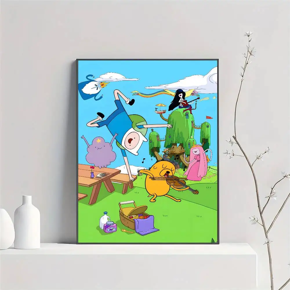 Anime-Poster, hochwertige selbstklebende Wandkunst-Dekorationen, Farbdrucke, A-Adventure Cartoon Time Sticky – Detail 12