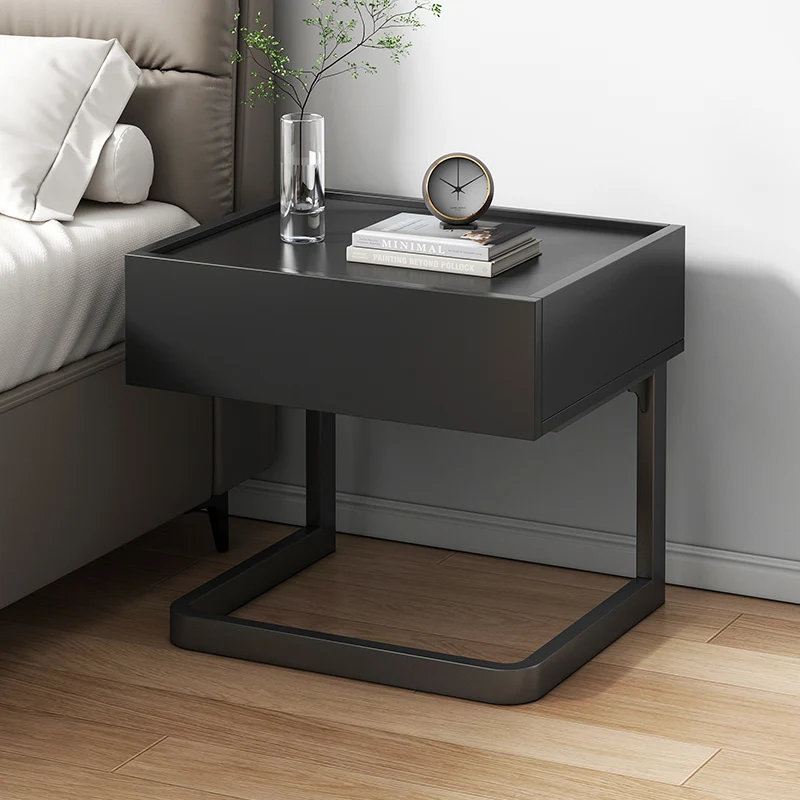 Modern Women Nightstand Table Black Item Narrow Kids Bedsides Table Space Saving Small Szafki Nocne Furniture For Bedroom