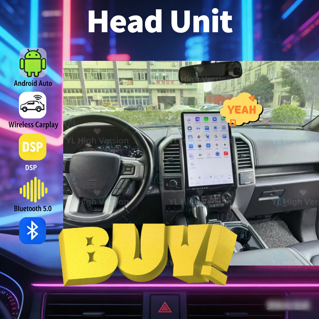 

Автомагнитола Qualcomm Android 13 CarPlay с 16,8-дюймовым сенсорным экраном для Ford F150 2015-2020, GPS-навигация, мультимедийный проигрыватель, Bluetooth 5.0