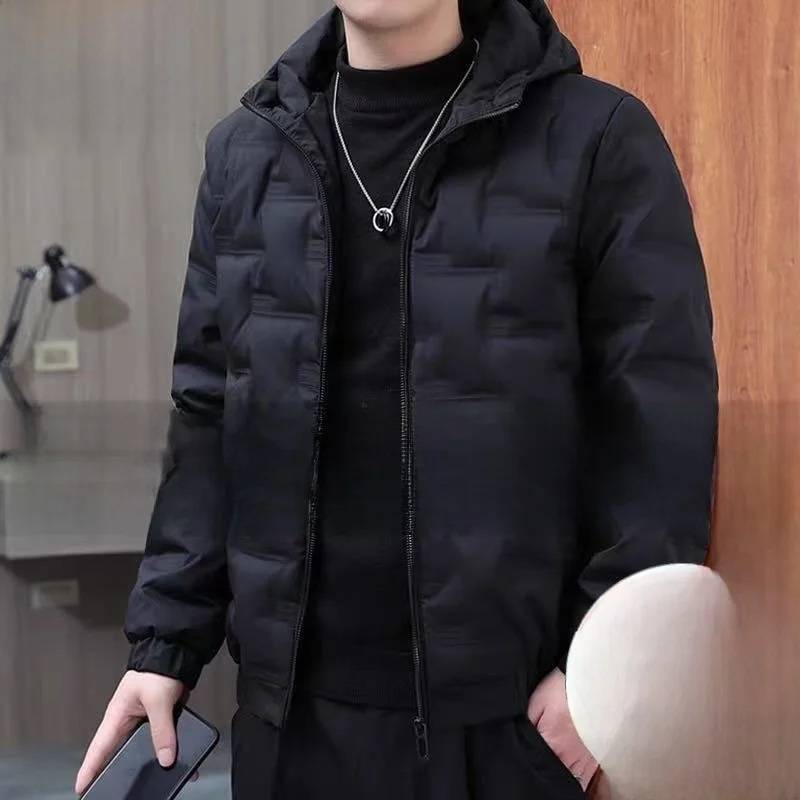 Thiened Warmth Cotton Jaet for Men Winter Trend Casual Hooded Anti-wind Cold-resistant down Cotton Coat Mexican/Stman