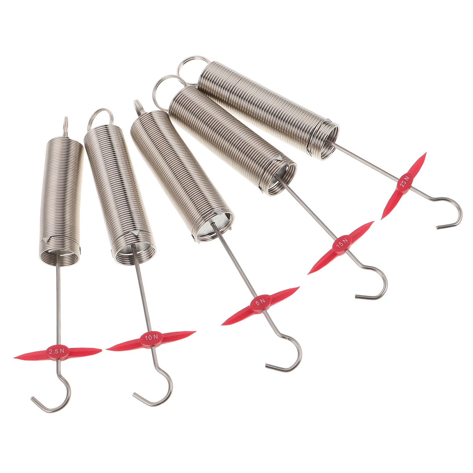 5pcs Physics Experiment .5/5/10/15/25N Hooke'S Equipment For Classroom Teaching Science Projects Educational