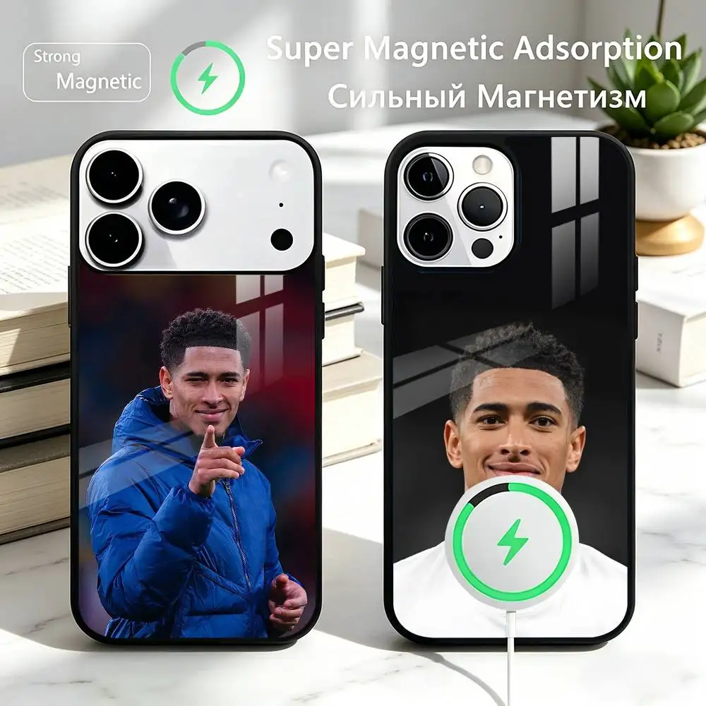 Jude Bellingham Sports Star Football 10 Phone Case For iPhone17,16,15,14,13,12 Plus,Pro Supports Magnetic Wireless Charging