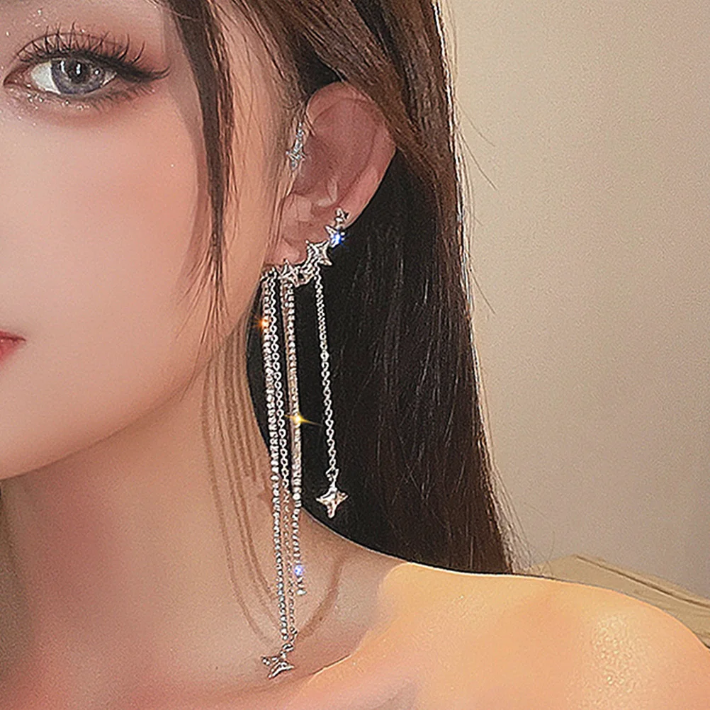 

Delicate Copper Bone Clip Non Piercing Cuff Women Fashion Accessory Left Gift For Valentine Christmas Halloween Cosplay Jewelry