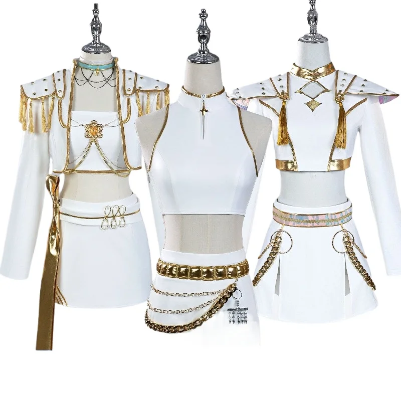

Anime Demon Hunter Cosplay Costume Girls Group Rumi Mira Zoey Stage Performance Kpop Singer Cos Outfit Girl Show Halloween Party