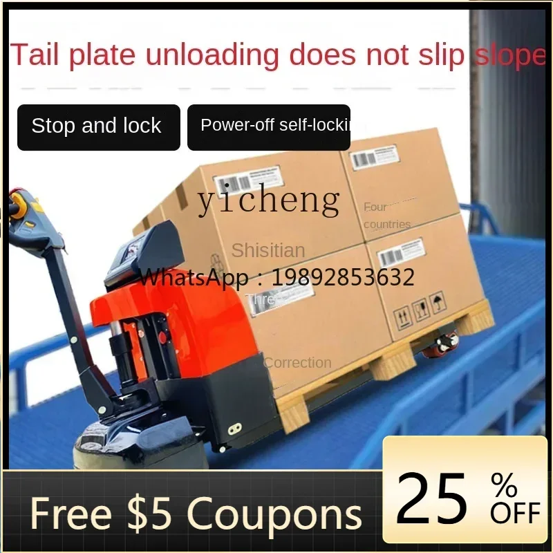 

Tqh off-Road Trailer Semi-automatic 3 Ton Construction Site Warehouse Full Electric Hydraulic Forklift Pallet Truck