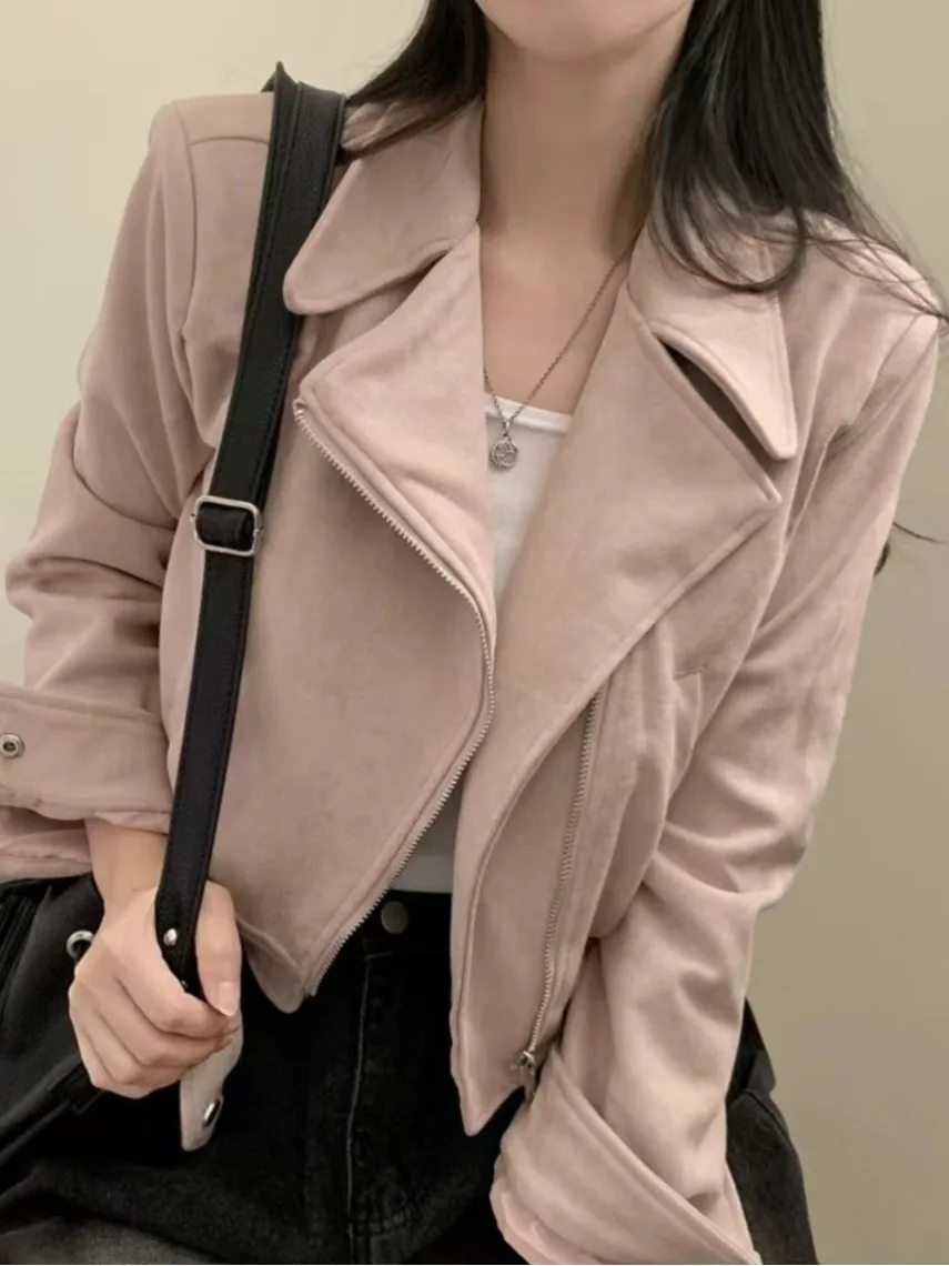 أنيقة الخريف الشتاء ort الجلد المدبوغ Jaet المرأة تصميم سستة طوق السائق Sle أعلى ألياف البوليستر طويلة Sve لون نقي #2